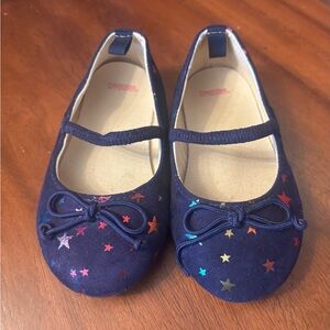 Baby/Toddler Girls Infants Size 5 Navy Star Ballerina Shoes Walker Flats